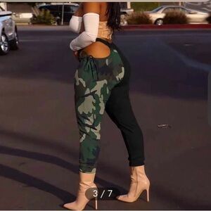 Cutout camo pants